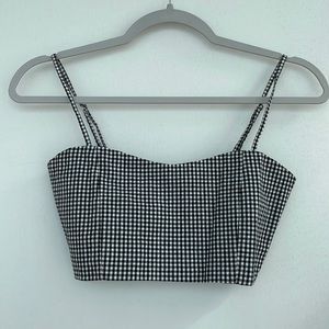 Gingham cropped top